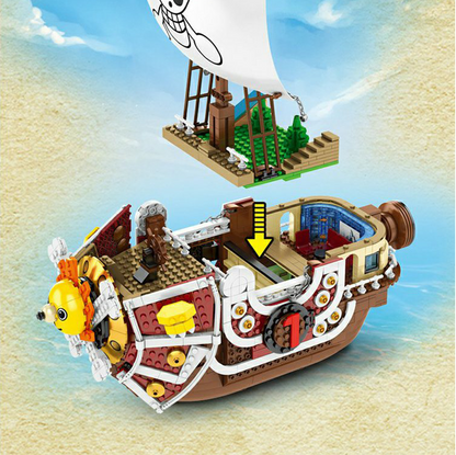 Thousand Sunny + Straw Hat Crew Minifigs (Limited Offer)